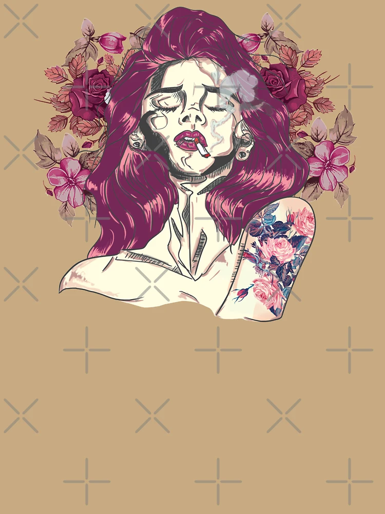 Thumbnail 6 of 6, Premium Oversized Hoodie, Lady Roses designed and sold by SimplifyCD.