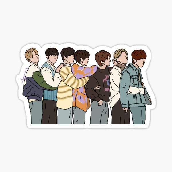 enhypen weverse magazine line art sticker for sale by enhypening redbubble