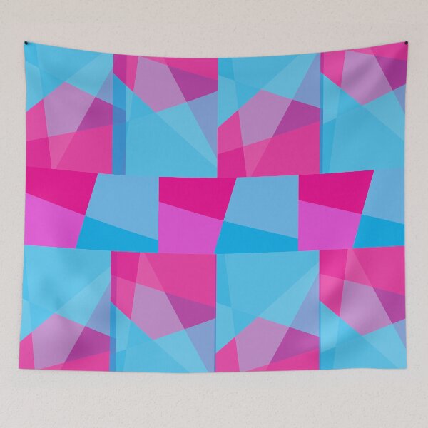 Item preview, Pinkish Blue Geometric Abstract designed and sold by BhavyaBathla.