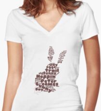 Easter bunny Women's Fitted V-Neck T-Shirt