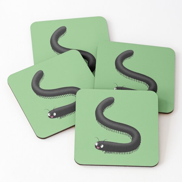 Item preview, Cute millipede cartoon illustration designed and sold by FrogFactory.