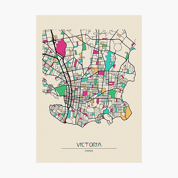 Item preview, Victoria, Canada Street Map designed and sold by A Deniz Akerman.