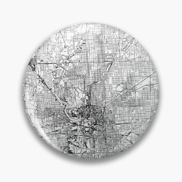 Item preview, Indianapolis White Map designed and sold by multiplicitymap.