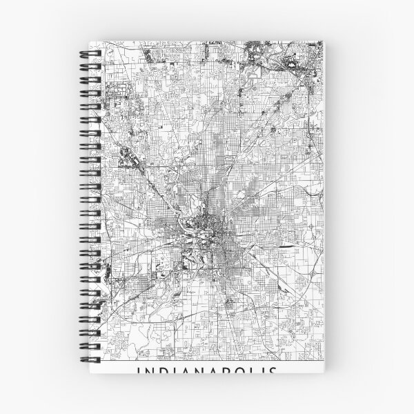 Item preview, Indianapolis White Map designed and sold by multiplicitymap.