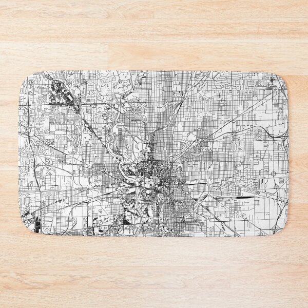 Item preview, Indianapolis White Map designed and sold by multiplicitymap.