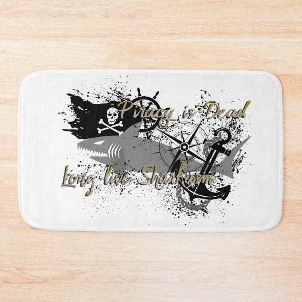 Item preview, Piracy is Dead Long live Sharkasm Design 2 - Black White Version designed and sold by AngeliaLucis.