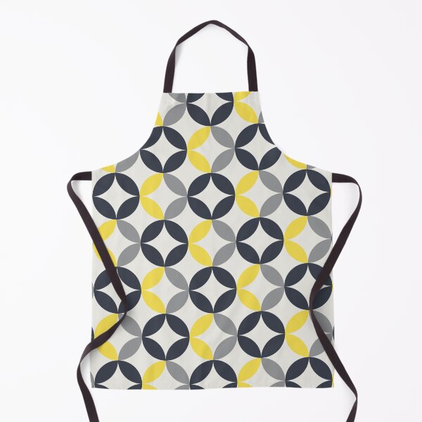 Item preview, Geometric floral ornament in yellow and gray color palette on a white background designed and sold by acidmit.