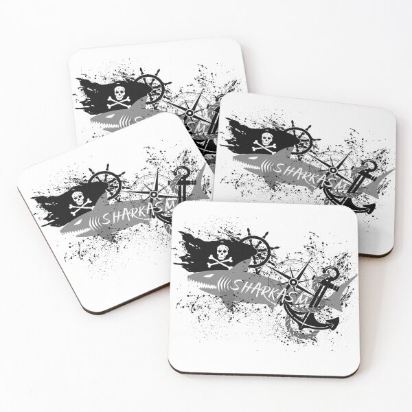 Item preview, Piracy Sharkasm Design - Black White Version designed and sold by AngeliaLucis.