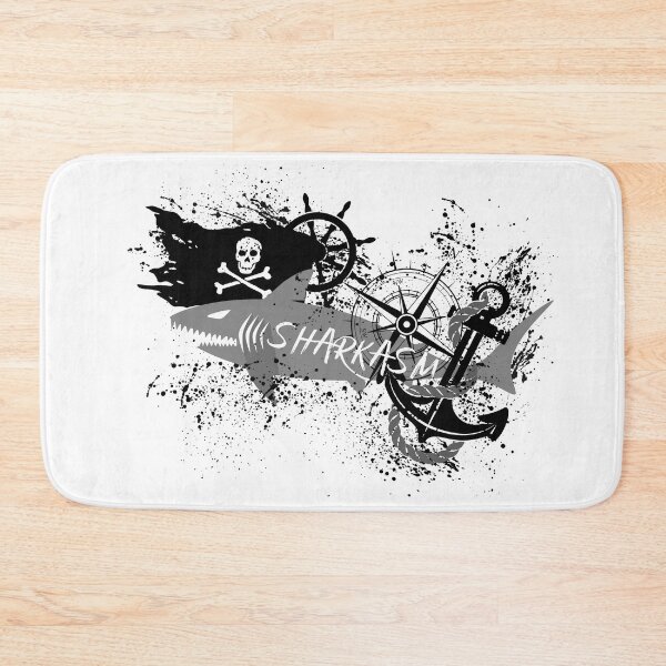 Item preview, Piracy Sharkasm Design - Black White Version designed and sold by AngeliaLucis.