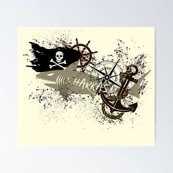 Item preview, Piracy Sharkasm Design designed and sold by AngeliaLucis.