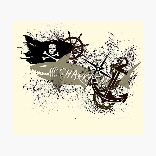 Item preview, Piracy Sharkasm Design designed and sold by AngeliaLucis.