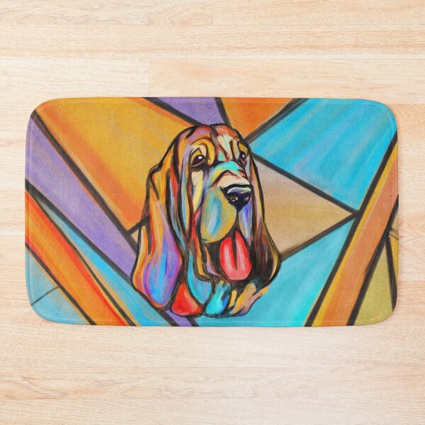 Item preview, Watercolor Bloodhound Portrait designed and sold by k9printart.