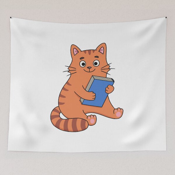 Item preview, Reading Cat - Cat reading a book - Book lovers gift designed and sold by Hapoel.