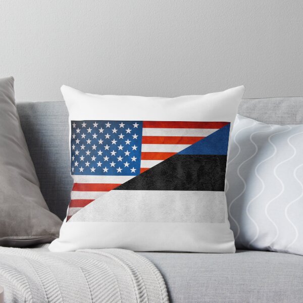 Artikelvorschau, Halbe estnische halbe amerikanische Flagge entworfen und verkauft von freestyleINK.