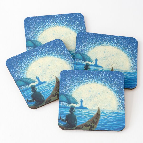 Item preview,  lighthouse and full moon illustration designed and sold by 42youbest.