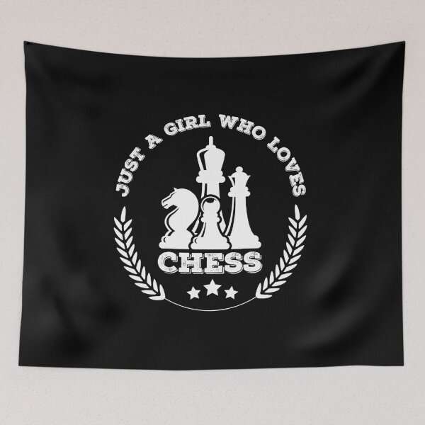 Item preview, Just a girl who loves chess- white designed and sold by Vaishnavi Deo.