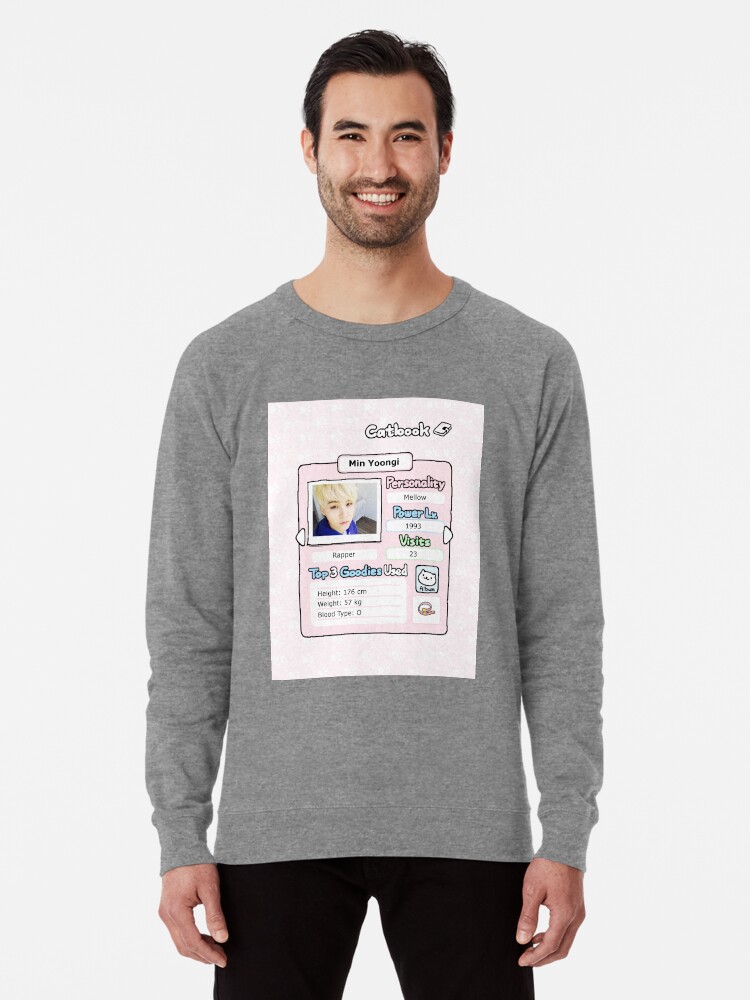 Yoongi X Neko Atsume Lightweight Sweatshirt By Jiminvincible