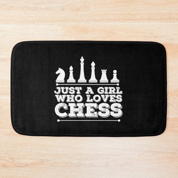 Item preview, Just a girl who loves chess- white vintage designed and sold by Vaishnavi Deo.