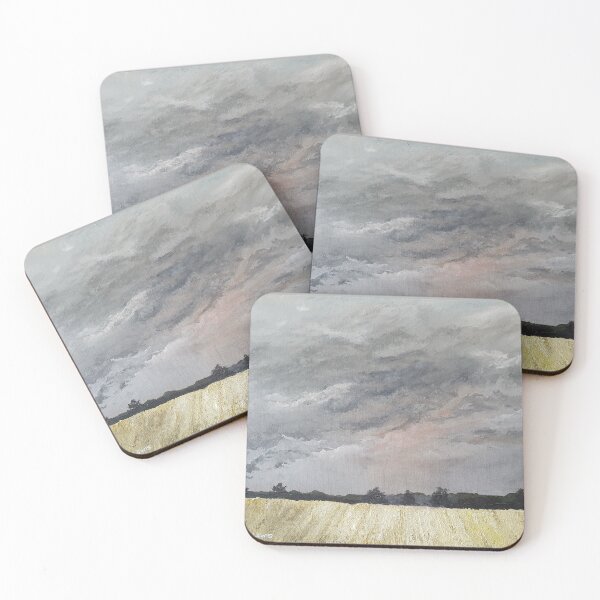 Item preview, Stormy stubble wheatfield designed and sold by delewdesigns.