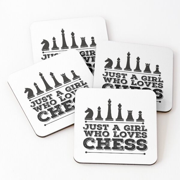 Item preview, Just a girl who loves chess- black vintage designed and sold by Vaishnavi Deo.