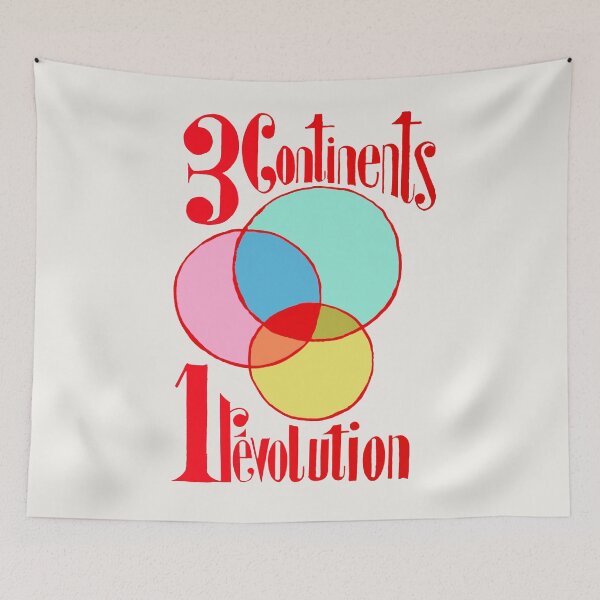 Item preview, ! New ! Paris Revolt, May 68: '3 CONTINENTS, 1 REVOLUTION': The Original in Deep Red on Bone White designed and sold by Day Chapman.