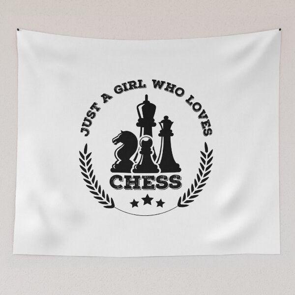 Item preview, Just a girl who loves chess- black designed and sold by Vaishnavi Deo.