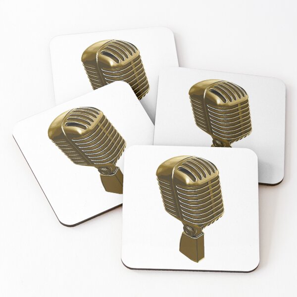 Item preview, Golden Retro Microphone 50's - vintage colors designed and sold by PeterADesign.