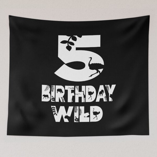 Item preview, 5th Birthday Wild Kid 5 Years Old Zoo Theme Animal Party product designed and sold by Grabitees.