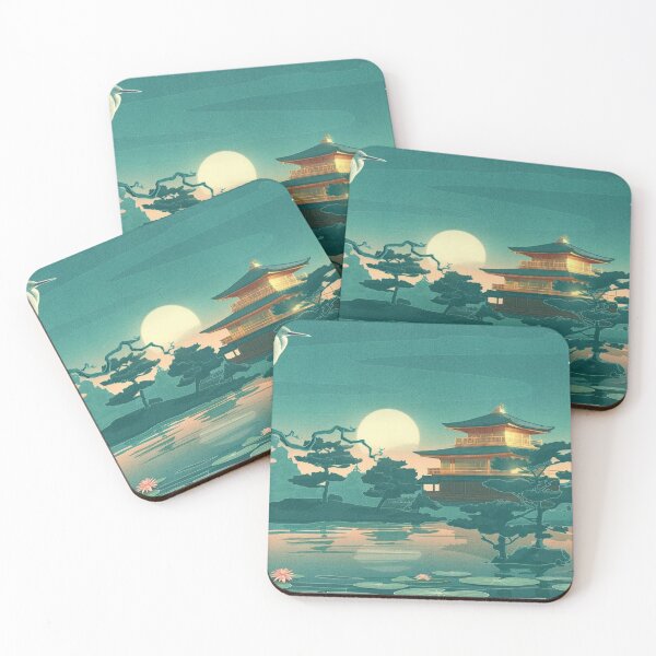 Item preview,  japanese house and full moon designed and sold by 42youbest.