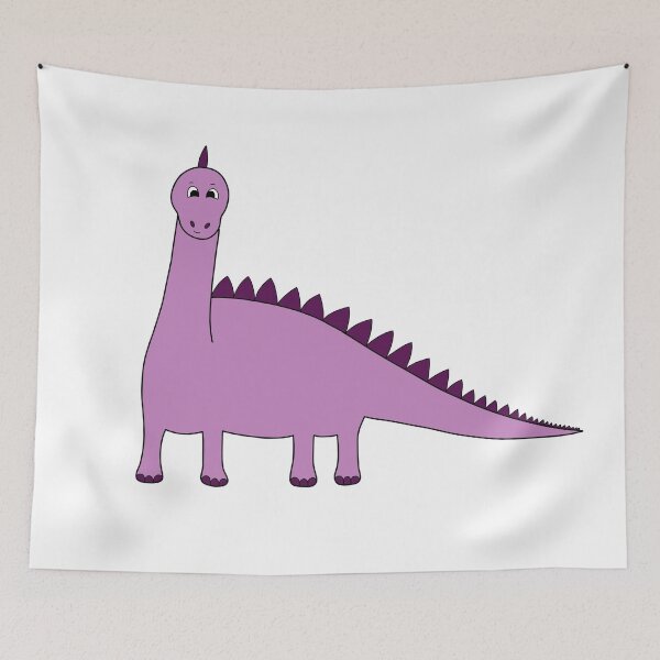 Item preview, Cute Purple Happy Dinosaur designed and sold by DeliliahDoodles.