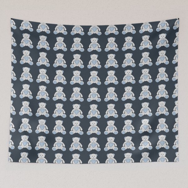 Item preview, Baby boy teddy bear blue pattern designed and sold by EngineerGoC.