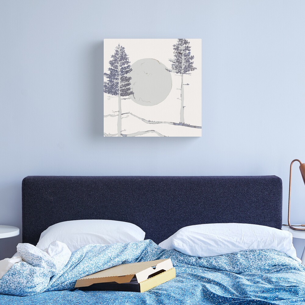 Mond und Bäume Leinwanddruck