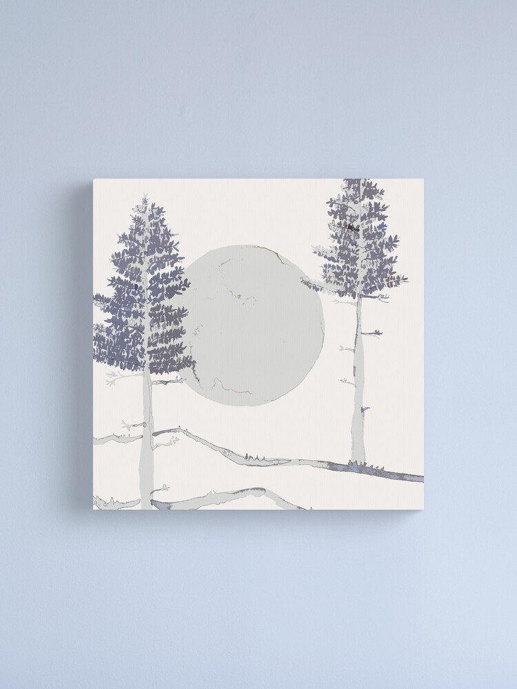 Alternative Ansicht von Mond und Bäume Leinwanddruck