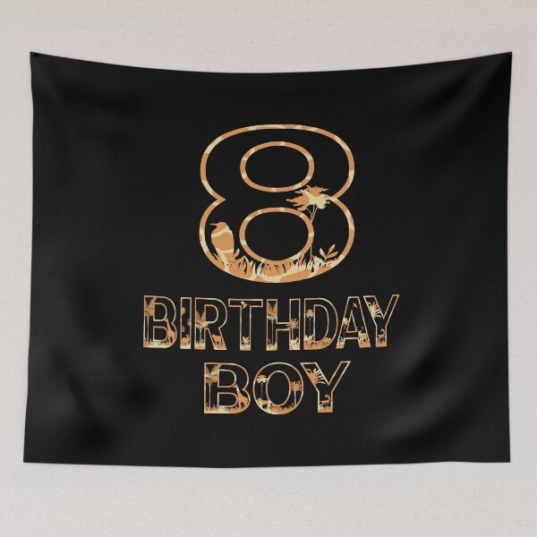 Item preview, 8th Birthday Boy Wild 8 Years Old Zoo Theme Animal Party design designed and sold by Grabitees.