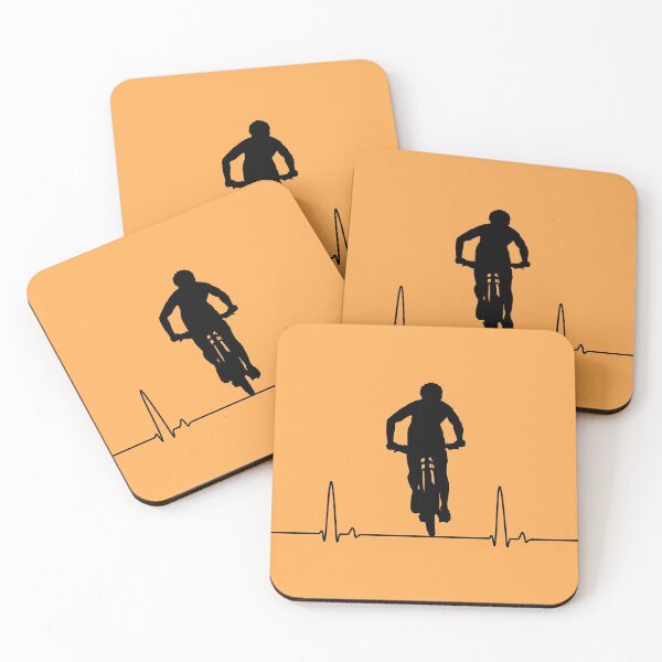 Item preview, Mountain Biker Peaking Heartbeat Black designed and sold by RabeDesigns.