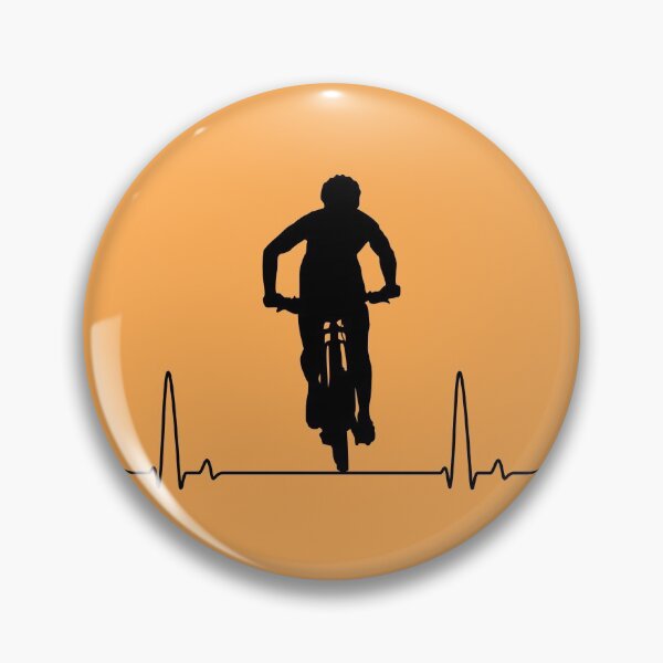 Item preview, Mountain Biker Peaking Heartbeat Black designed and sold by RabeDesigns.