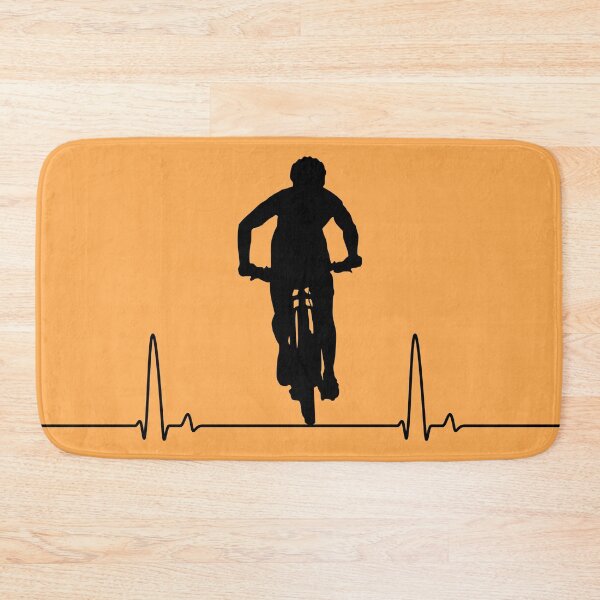 Item preview, Mountain Biker Peaking Heartbeat Black designed and sold by RabeDesigns.