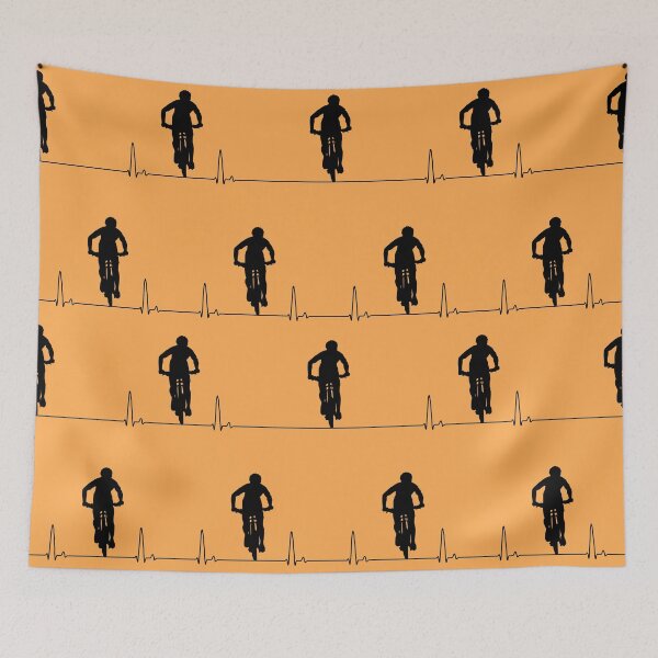 Item preview, Mountain Biker Peaking Heartbeat Black designed and sold by RabeDesigns.
