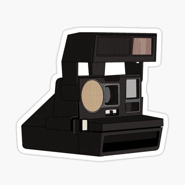 Old Film Camera Digital Illustration Sticker