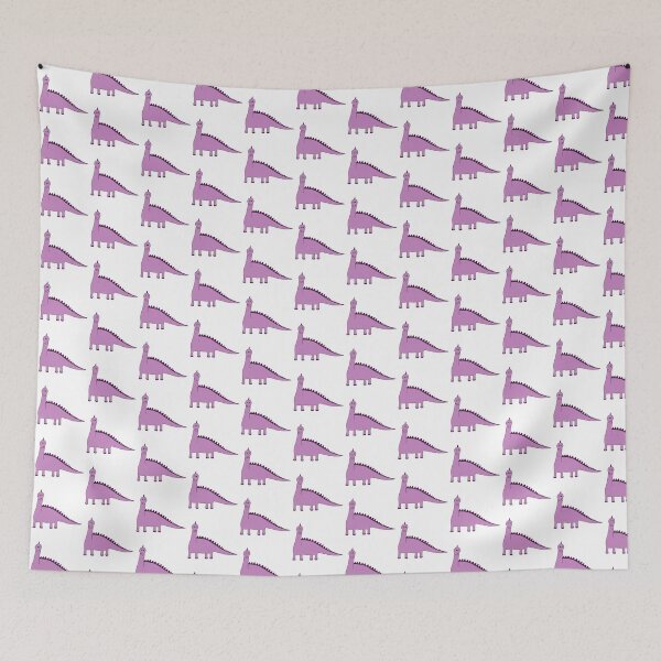 Item preview, Cute Purple Happy Dinosaurs Pattern designed and sold by DeliliahDoodles.