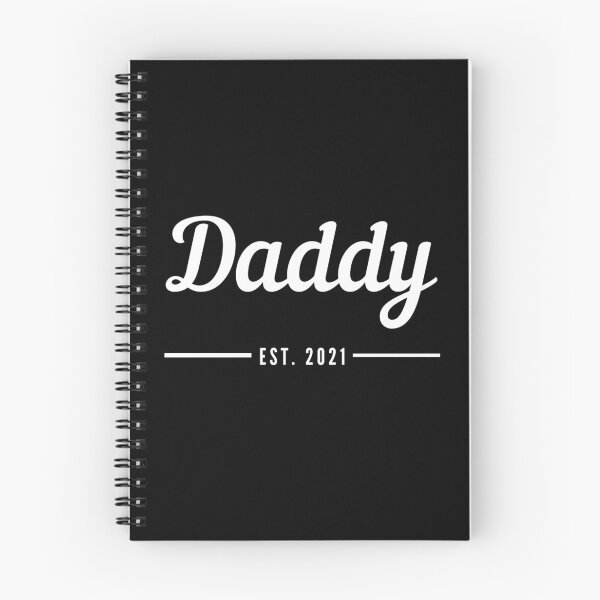 Item preview, Daddy. Established 2021. Text only design. White text. Cursive, script handwriting. Retro. designed and sold by JellyBeenzz.