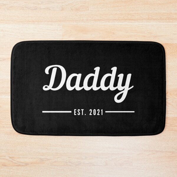 Item preview, Daddy. Established 2021. Text only design. White text. Cursive, script handwriting. Retro. designed and sold by JellyBeenzz.