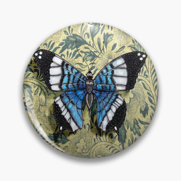 Item preview, blue butterfly with background designed and sold by rossdecoart.