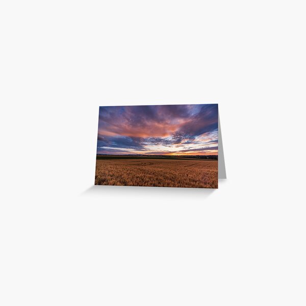 Coucher de soleil dans le Kochersberg Carte de vœux