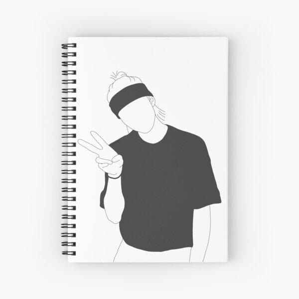 Cuaderno de espiral «KPOP Hyunjin StrayKids lineart» de ariesspie |  Redbubble