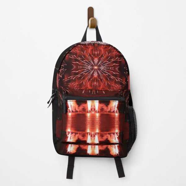 Item preview, Beautiful red fireworks effect surreal shaped symmetrical kaleidoscope designed and sold by Grégory DUBUS.