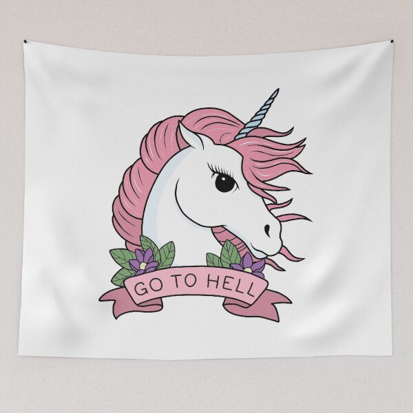 Item preview, Go to Hell - Unicorn designed and sold by ValentinaHramov.