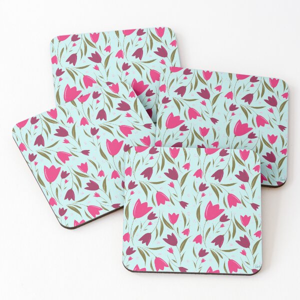 Item preview, FLORAL TULIP - AQUA designed and sold by PrachiManerikar.
