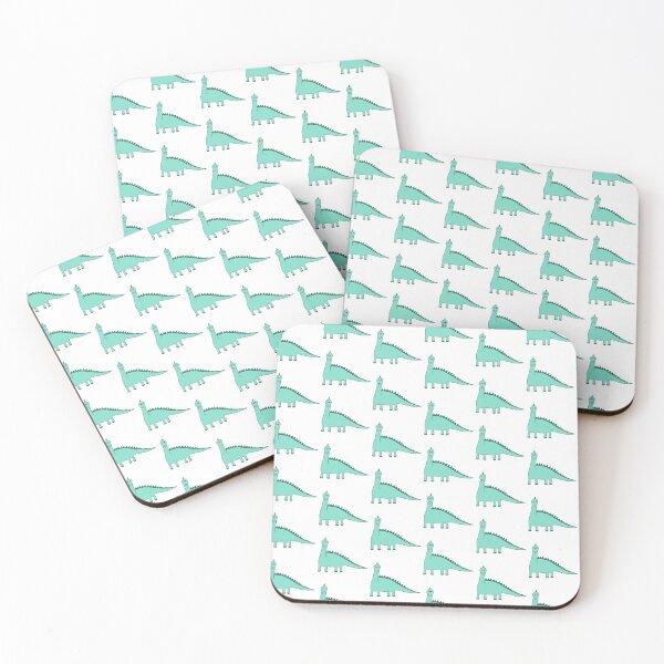 Item preview, Cute Blue Happy Dinosaurs Pattern designed and sold by DeliliahDoodles.