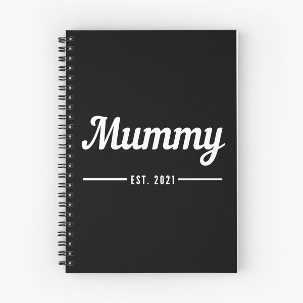 Item preview, Mummy. Established 2021. Text only design. White text. Cursive, script handwriting. Retro. designed and sold by JellyBeenzz.